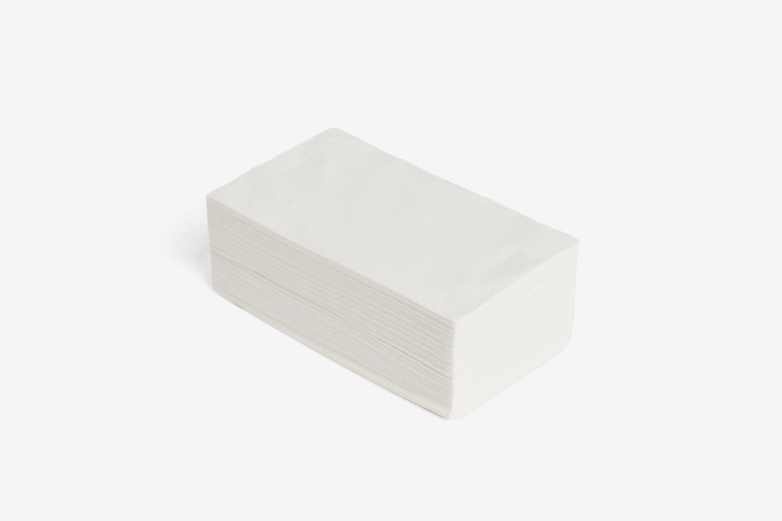 Facial tissue stack unwrapped