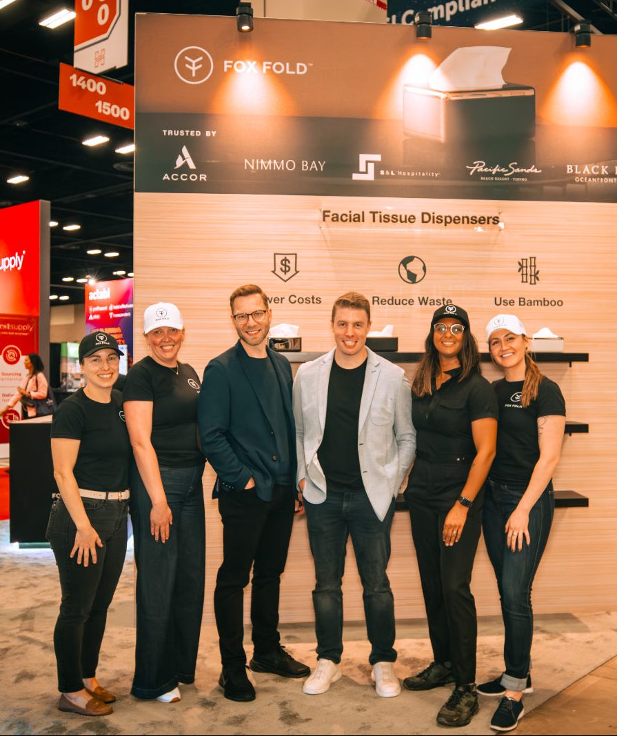 Greg and Ludo at the Fox Fold trade-show booth
